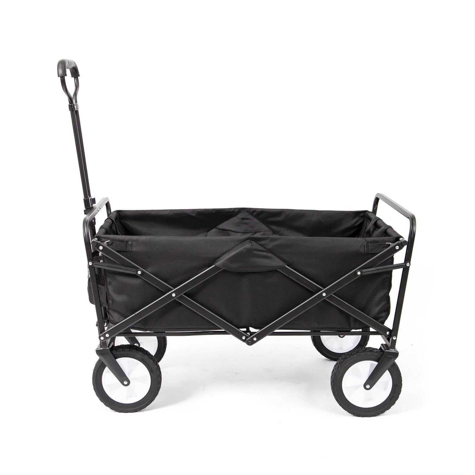 Mac Sports Collapsible Folding Frame Outdoor Garden Utility Wagon Cart (2 Pack)