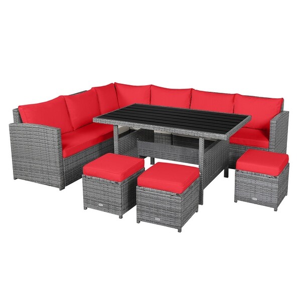 7piece Outdoor Rattan Patio Furniture Set