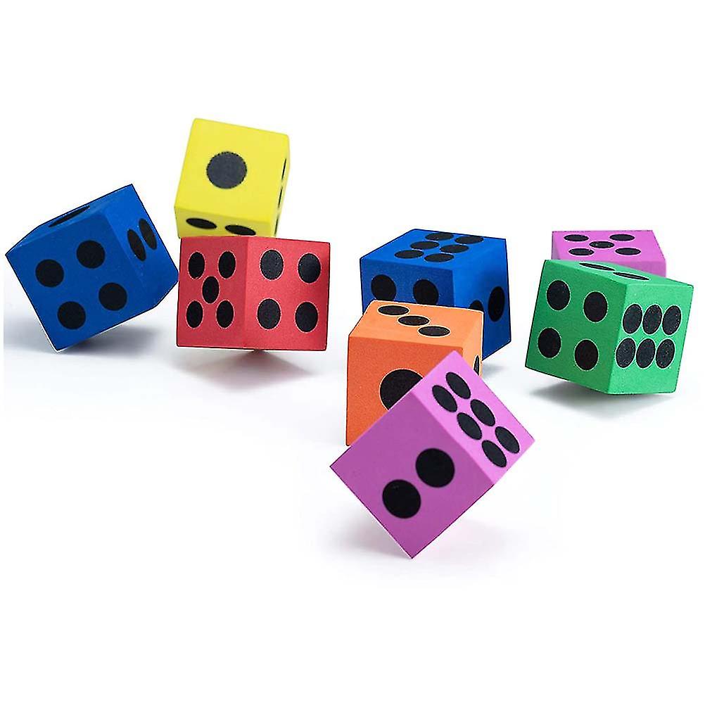 36 Pcs EVA Foam Dice Large 1.5 Inch Kids Educational Fun Dice for Games Math Teaching Classroom Prize Party Favor Gifts