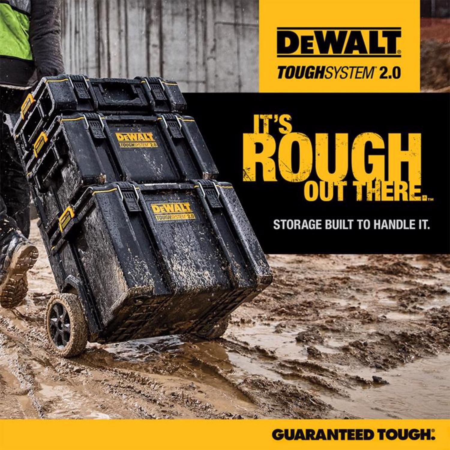 DeWalt ToughSystem 2.0 14.75 in. Extra Large Tool Box 110 cu in Black/Yellow