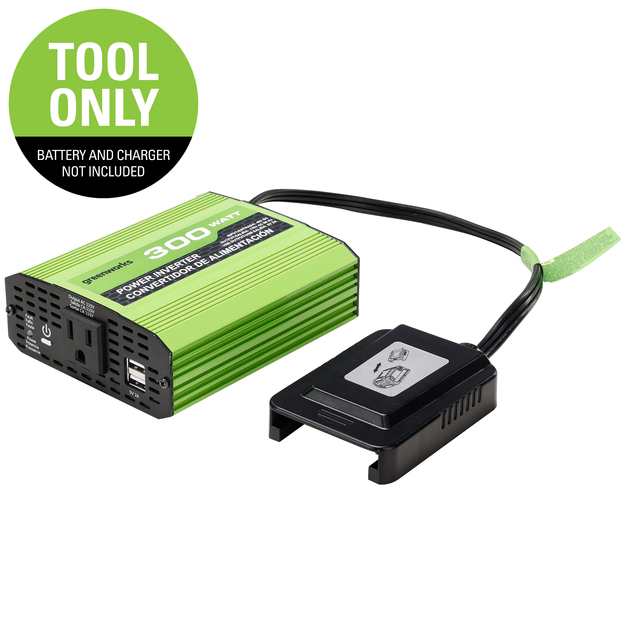 40V 300 Watt Cordless Power Inverter | Greenworks Tools