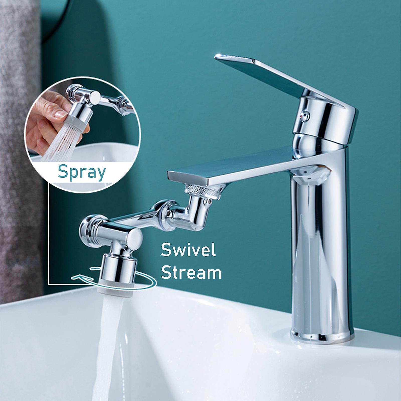 1080swivel Faucet Extender Sink Rotating Faucet Extender Splashproof Faucet Filter Adaptor Aerator With Wrench