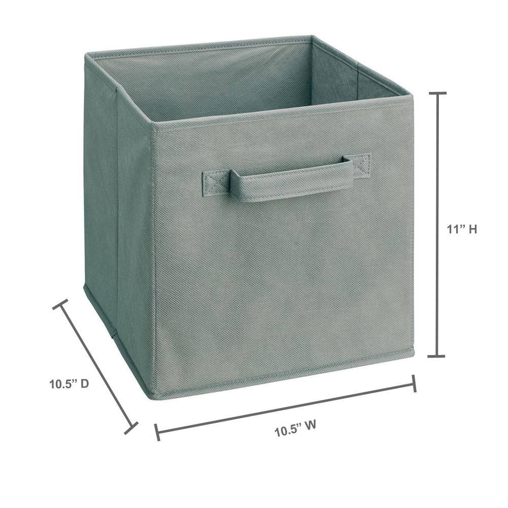 ClosetMaid 11 in. H x 10.5 in. W x 10.5 in. D Gray Fabric Cube Storage Bin 8657