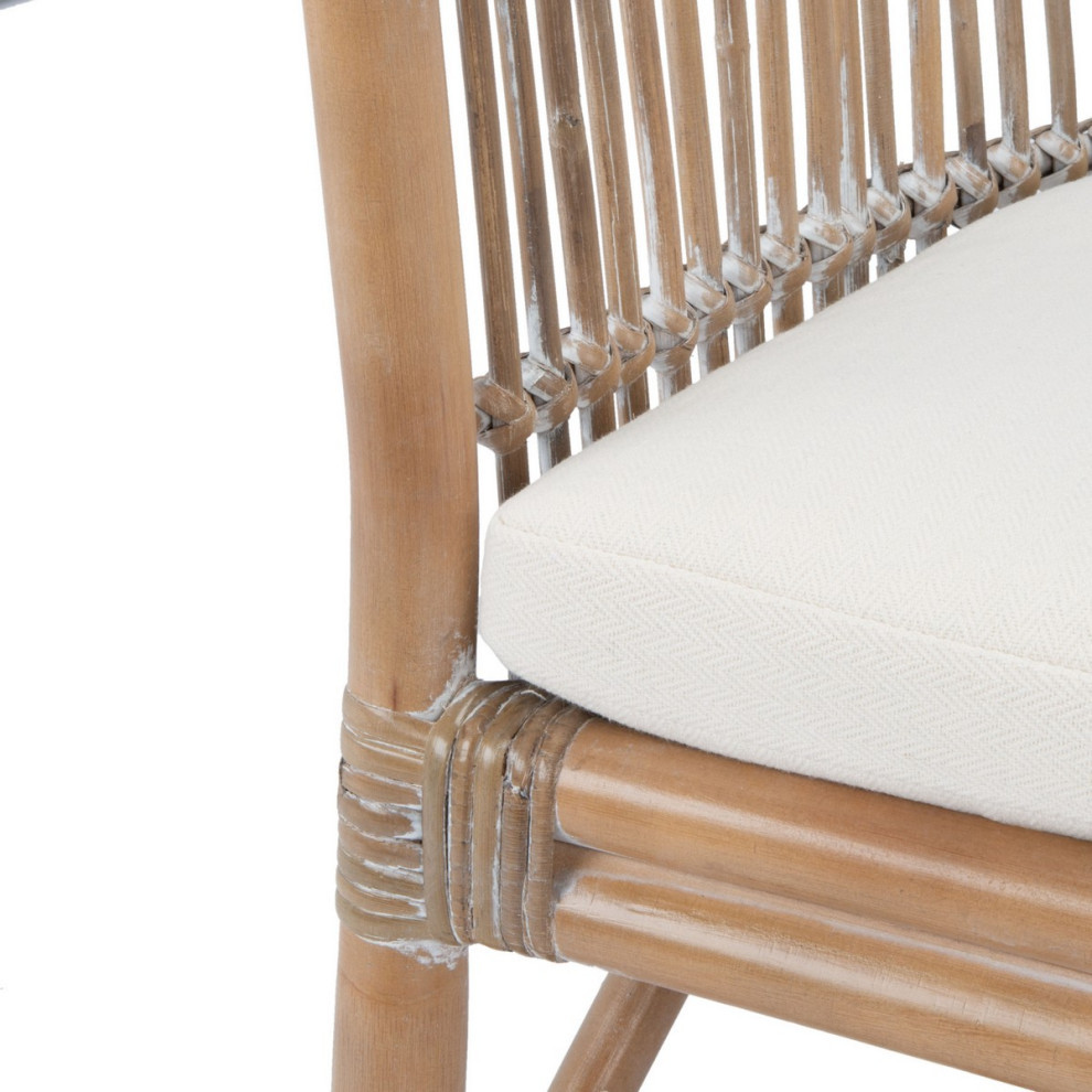 Alicia Rattan Accent Chair Gray Whitewash/White   Tropical   Armchairs And Accent Chairs   by V.S.D Furniture  Houzz