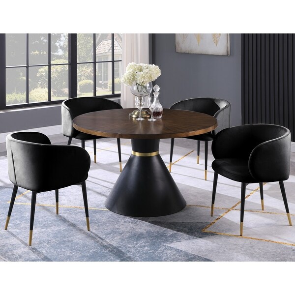 Best Master Furniture Rustic Velvet Upholstered Dining Chair