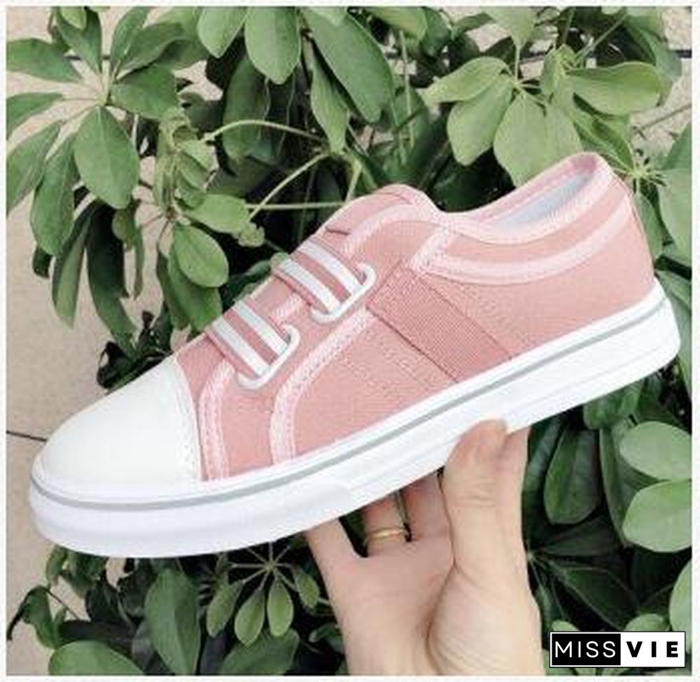 Low-cut Trainers Canvas Flat Shoes Women Casual Vulcanize Shoes New Women Summer Autumn Sneakers Ladies WDHKUN