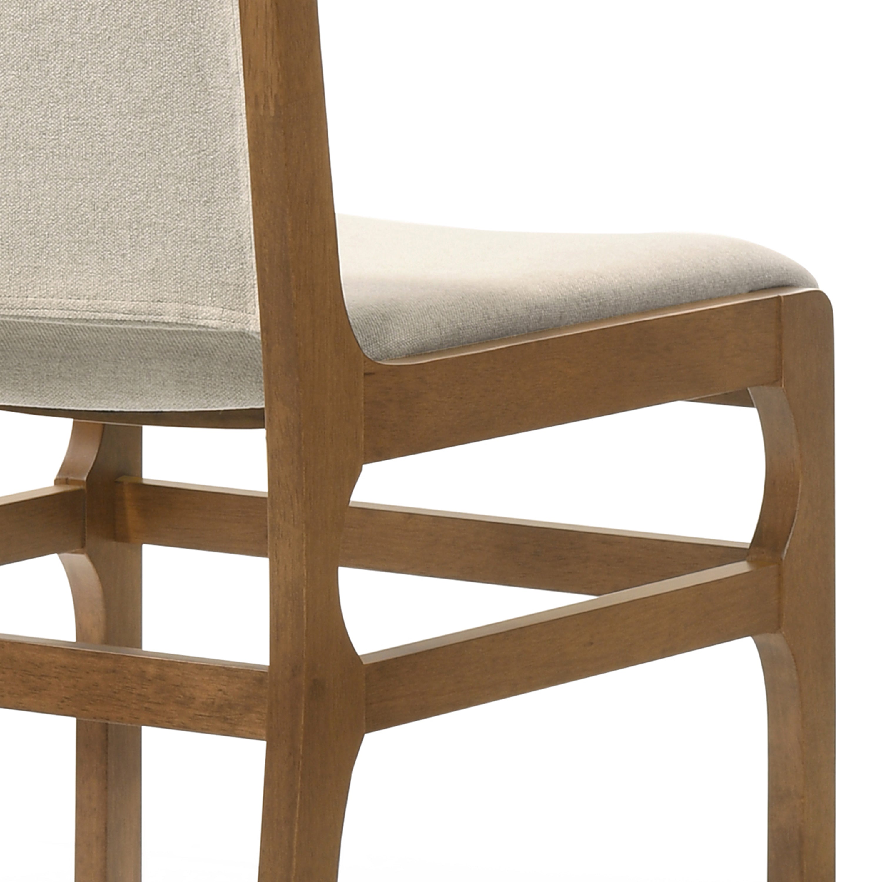 Galtin Contemporary Fabric Upholstered Wood Dining Chairs, Set of 2