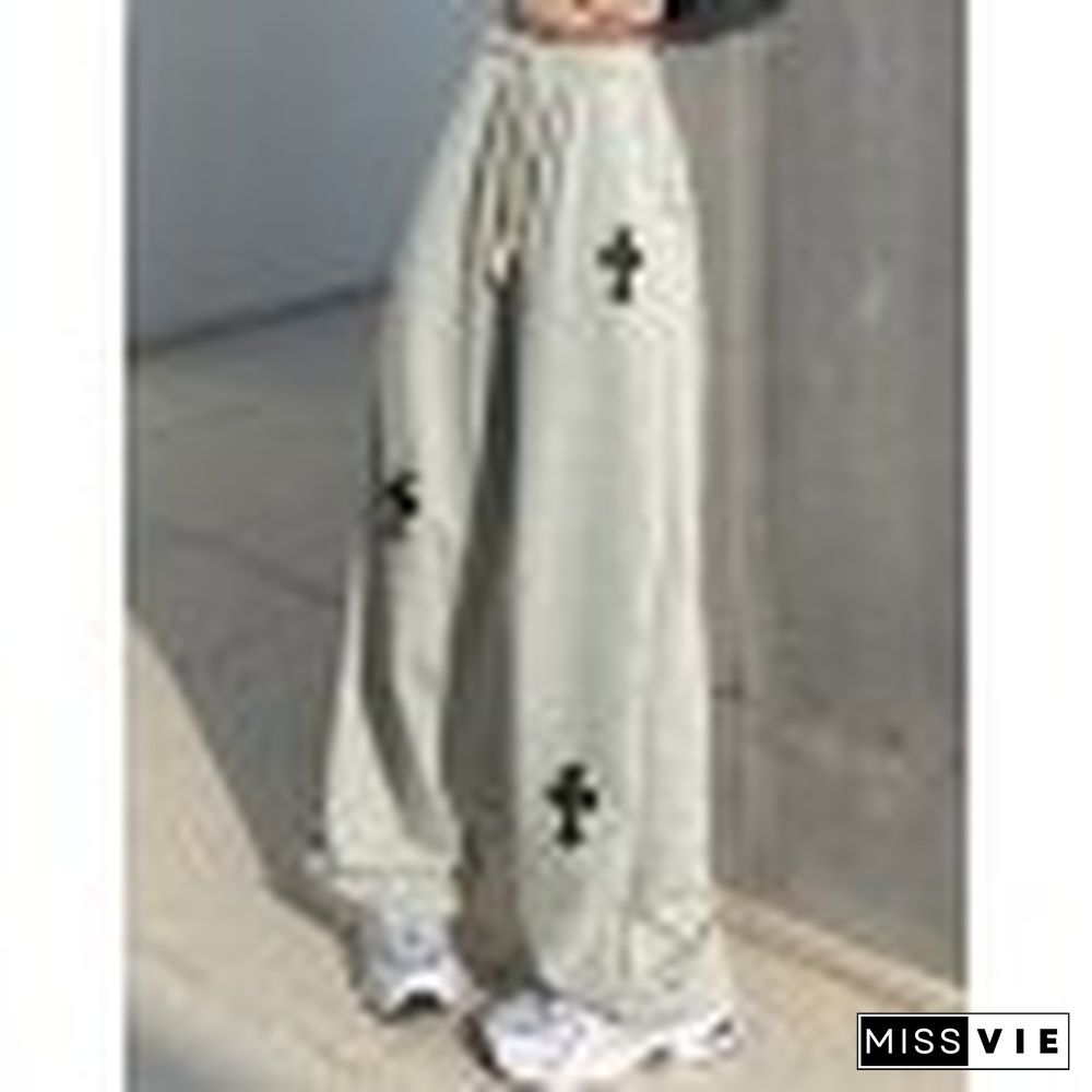 Cross Patch Baggy Sweatpants