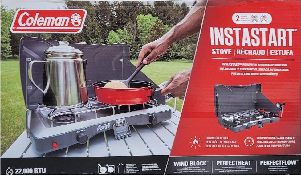 Coleman Triton 2Burner Propane Gas Camping Stove 22000 BTU  Crowdfused