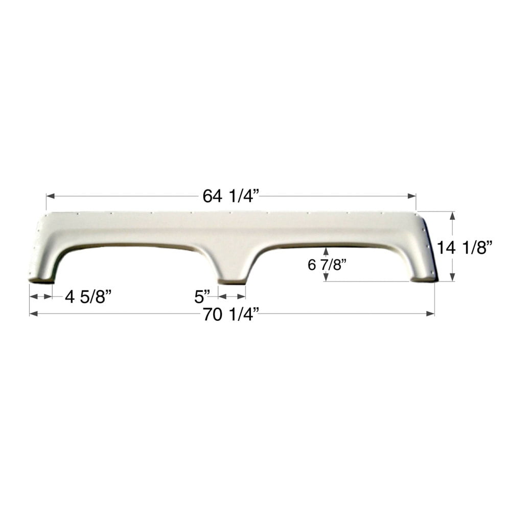 Icon FS570 Tandem Axle Fender Skirt - Polar White