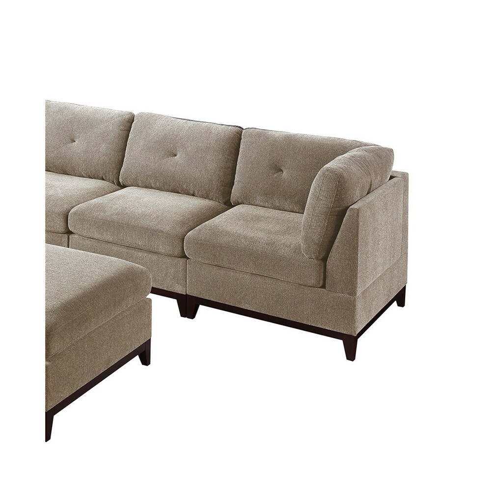 Living Room Furniture L Sectional Couch 7pc Set