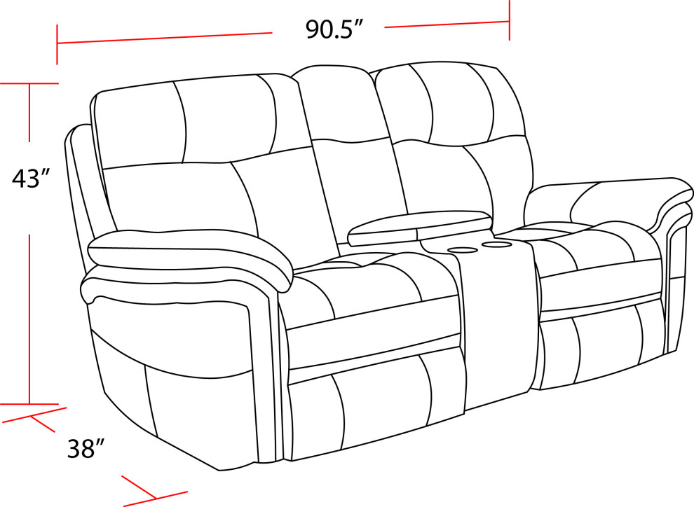 Parker Living Mason   Power Console Loveseat   Contemporary   Loveseats   by Parker House  Houzz