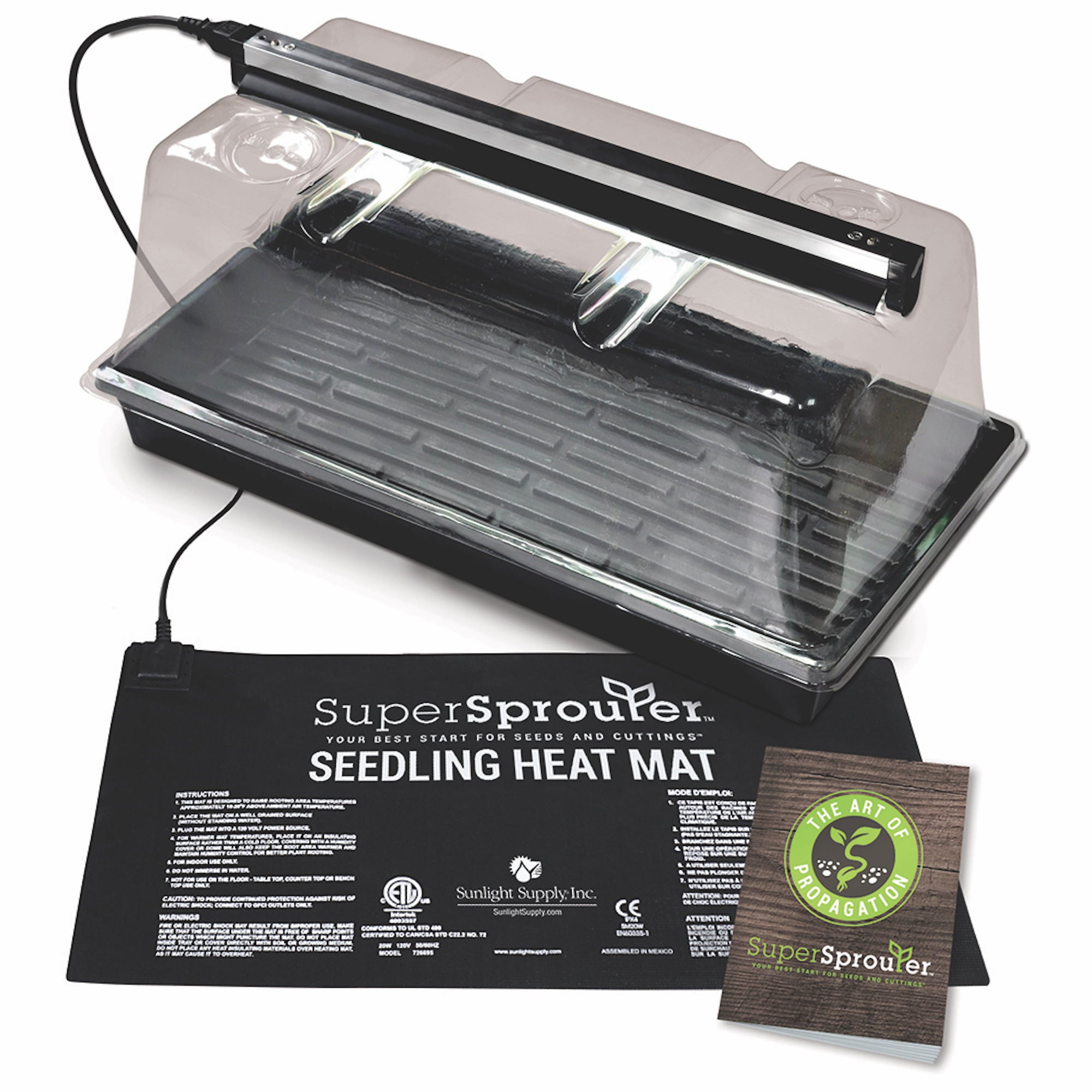 Super Sprouter Premium Heated Propagation Kit， For Seedlings and Cuttings