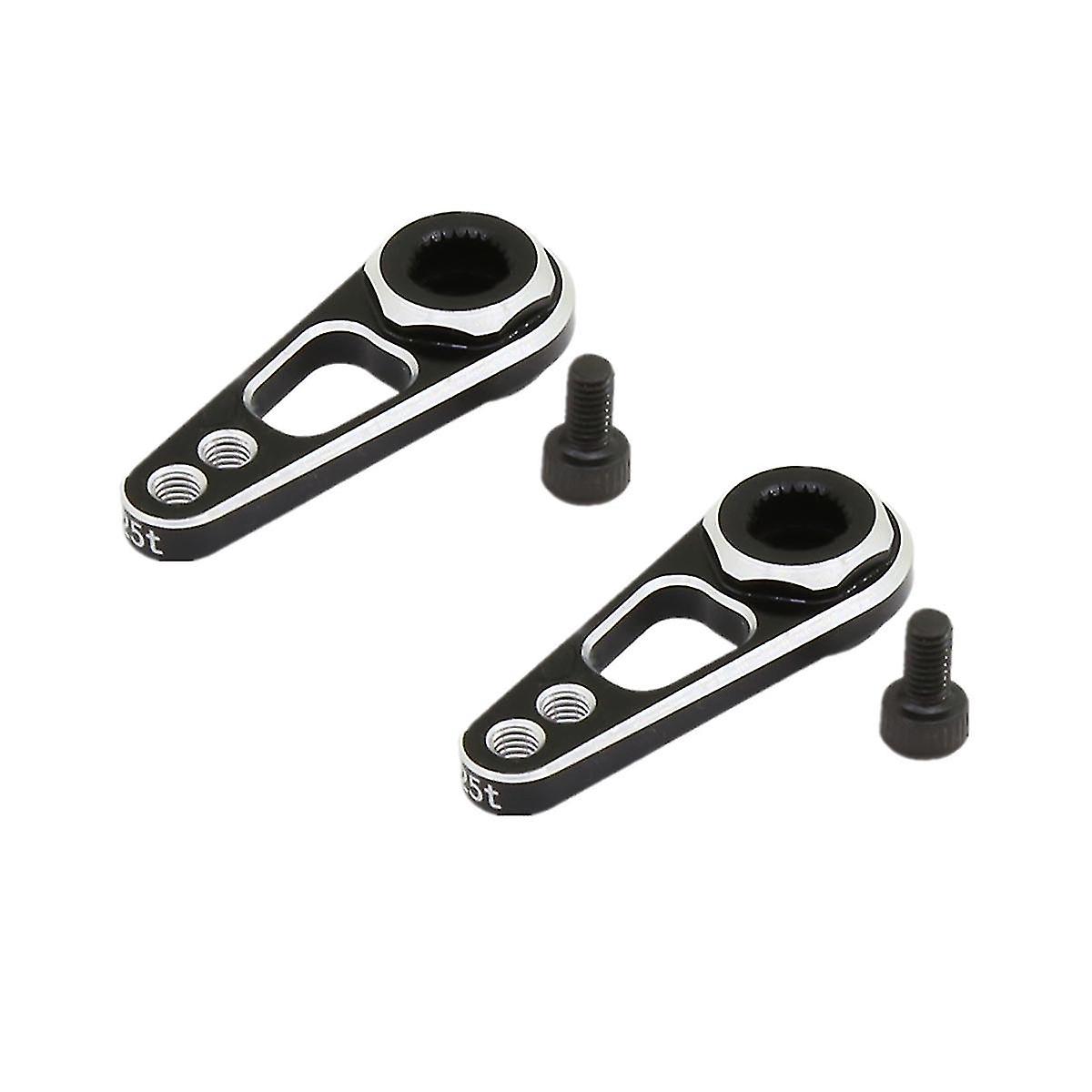 2pcs Metal Double Hole 25t Servo Arm Servo Horn For 1/10 Rc Car Boat Futaba Savox Powerhd Axial Scx