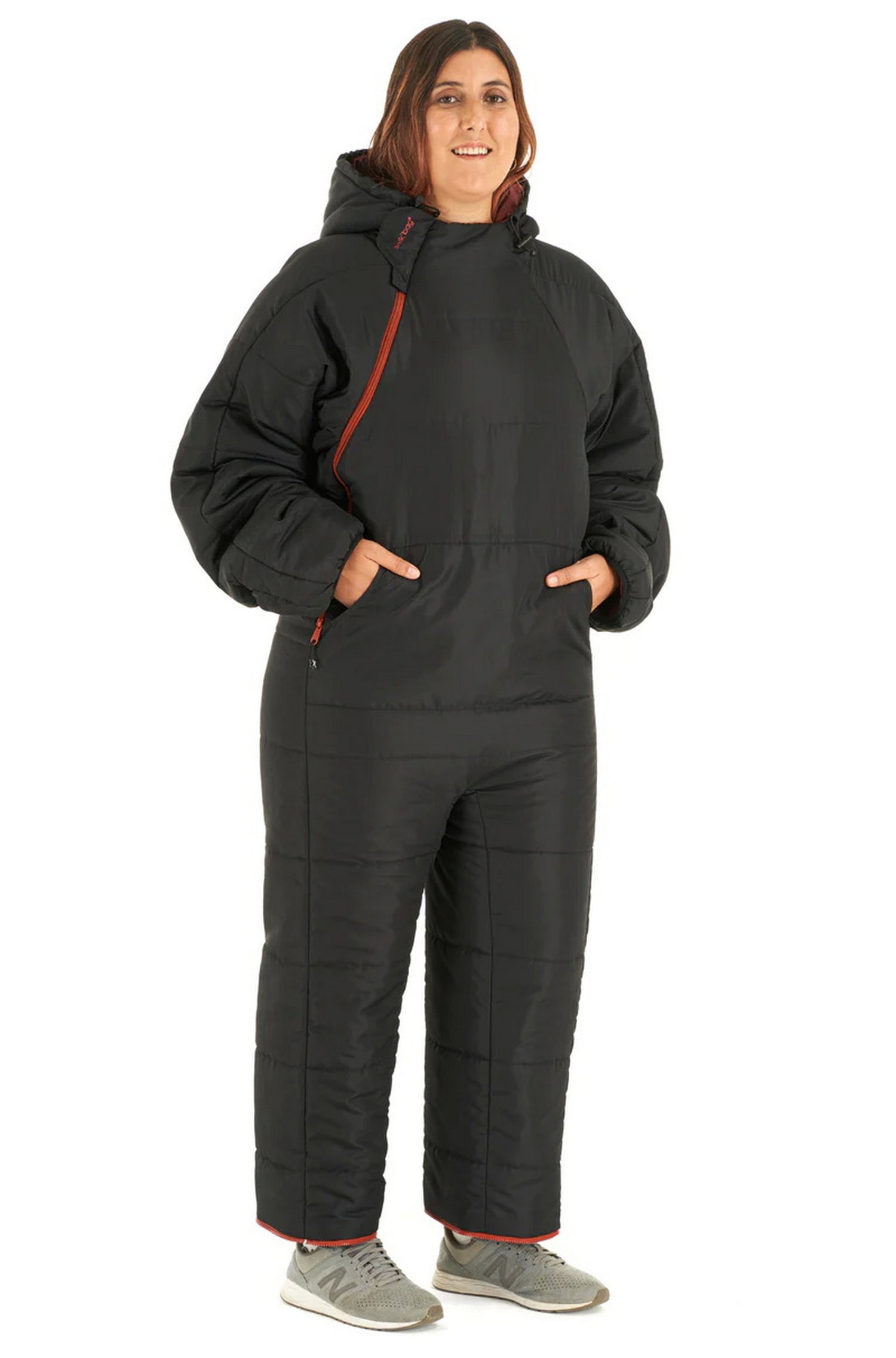 Selk'Bag Indoor Outdoor Black Wearable Sleeping Bag for Adults, Medium Size