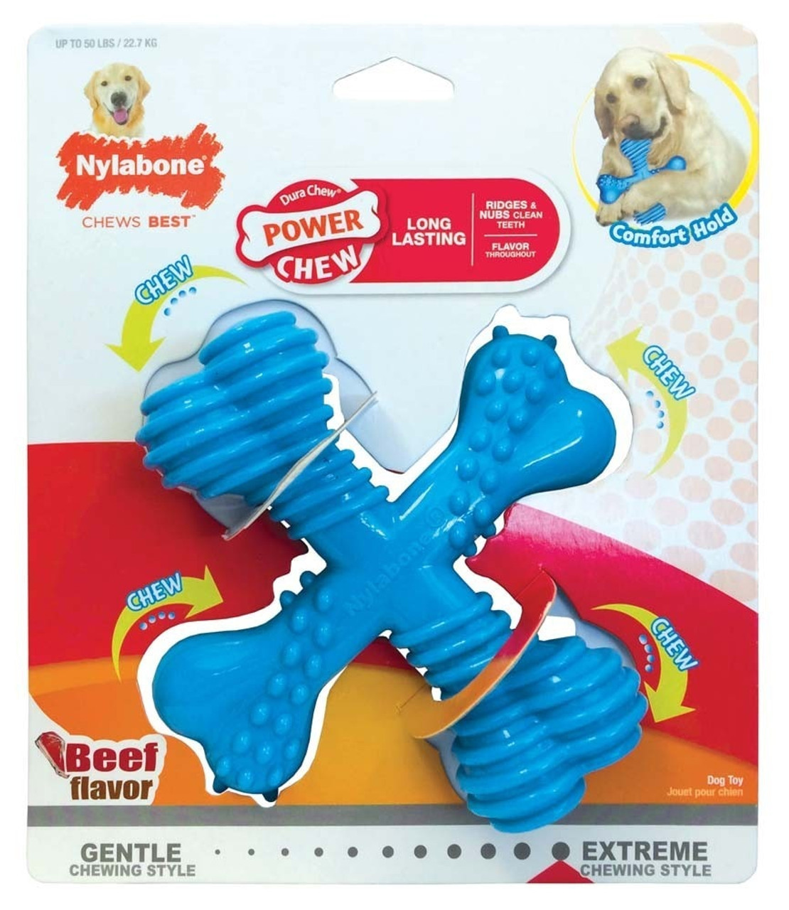 Nylabone DuraChew Large X Bone Beef Flavored Dog Toy