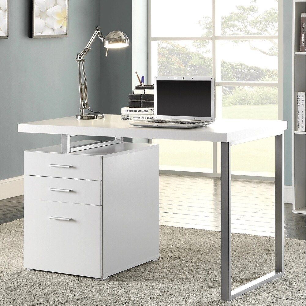 Modern Design Home Office Computer Writing Desk with Drawers and File Cabinet