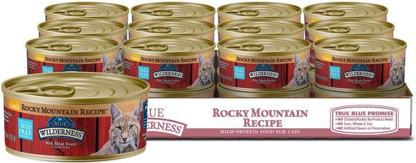 Blue Buffalo Wilderness Rocky Mountain Recipe Flaked Red Meat Feast Adult Grain-Free Canned Cat Food