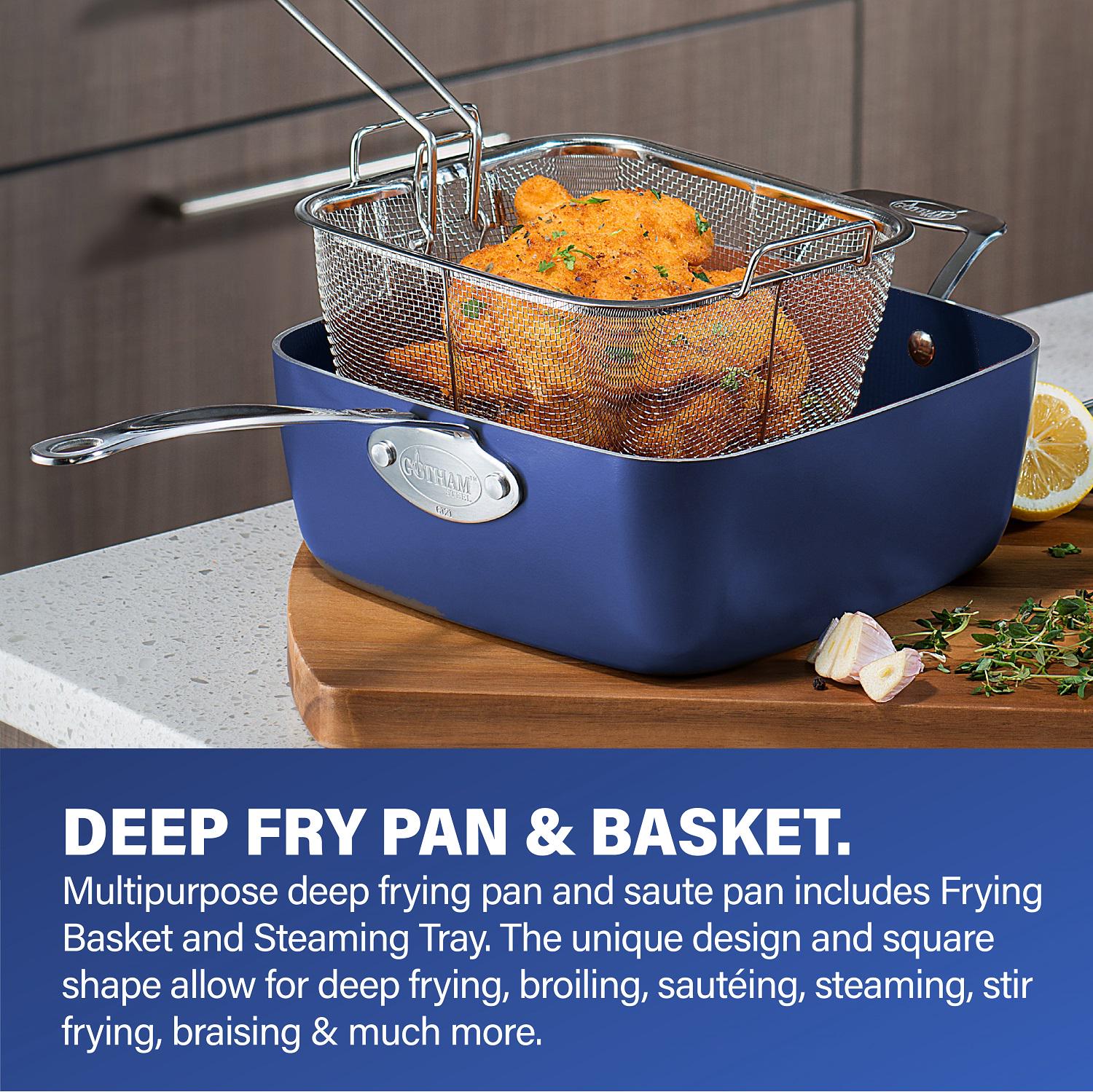 Granite Stone Blue 20 Piece Pots and Pans Set， Nonstick Cookware and Bakeware Set