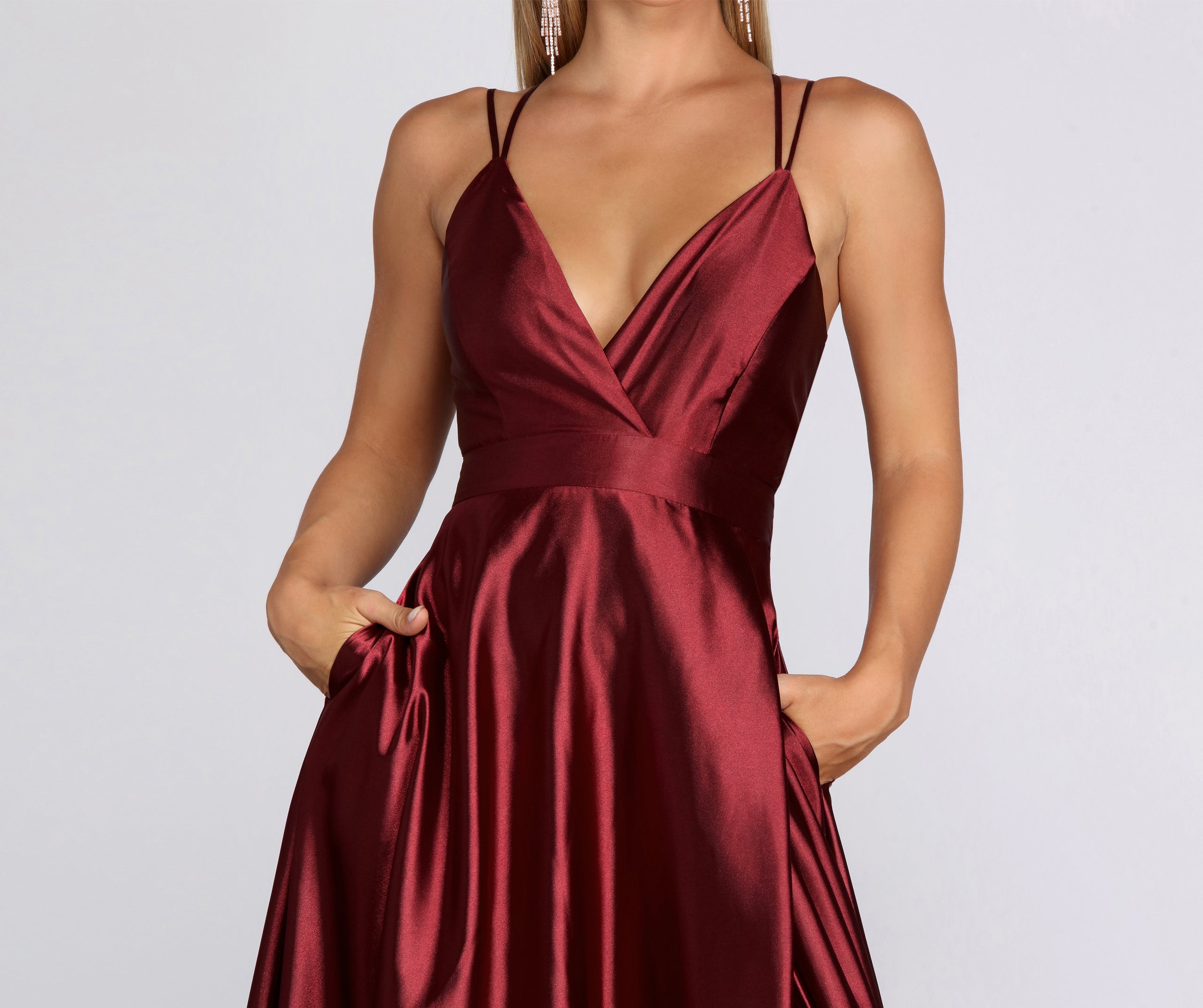 Priscilla Satin Evening Gown