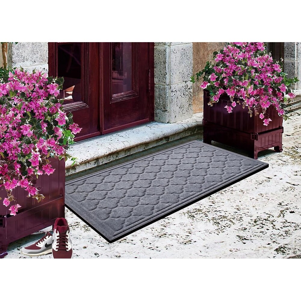 A1HC New  Weather Superior Dirt and Moisture Absorbing Polypropylene Door Mat with Non Slip Backing for Inside Outside Use