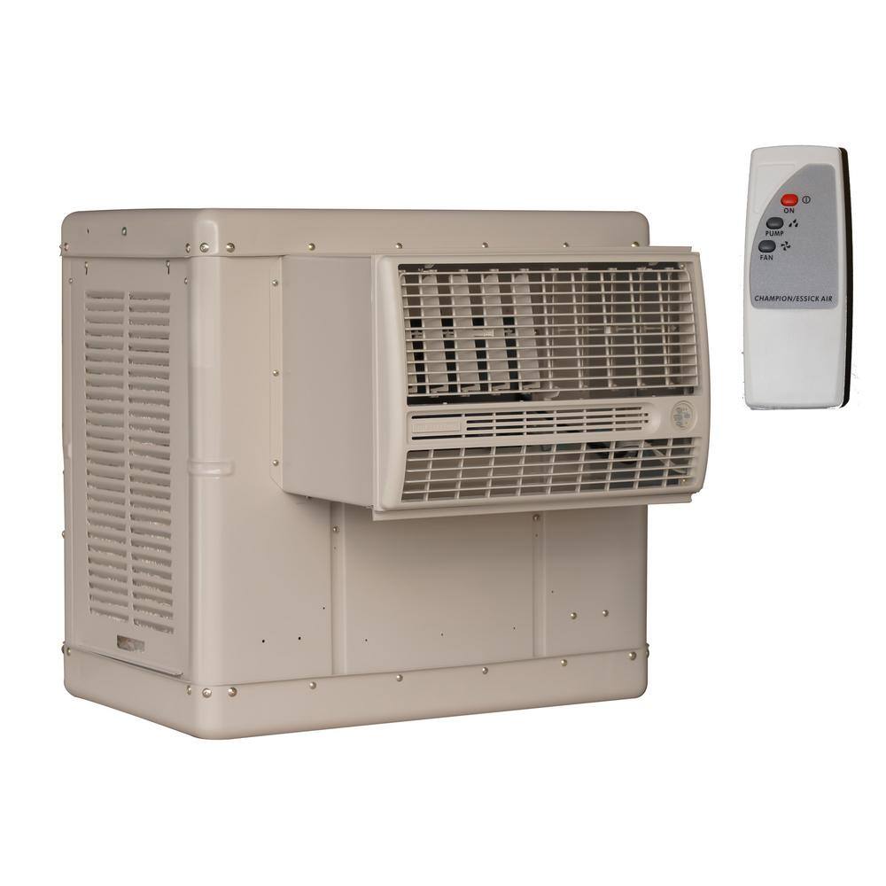 Champion Cooler 3300 CFM 2-Speed Window Evaporative Cooler for 900 sq. ft. (with Motor and Remote Control) RWC35