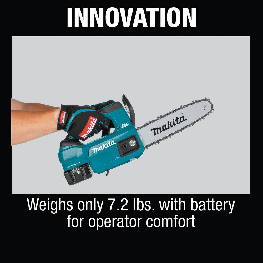 Makita LXT 10 in. 18V Lithium-Ion Brushless Electric Battery Chainsaw Kit (4.0Ah) with bonus 18V LXT Lithium-Ion Battery 4.0Ah XCU06SM1BL1840B