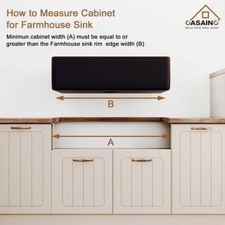 CASAINC Black Fireclay 36 in. Single Bowl Farmhouse Apron Kitchen Sink with Two-function Sprinkler Kitchen Faucet CA-B36-D0675MB