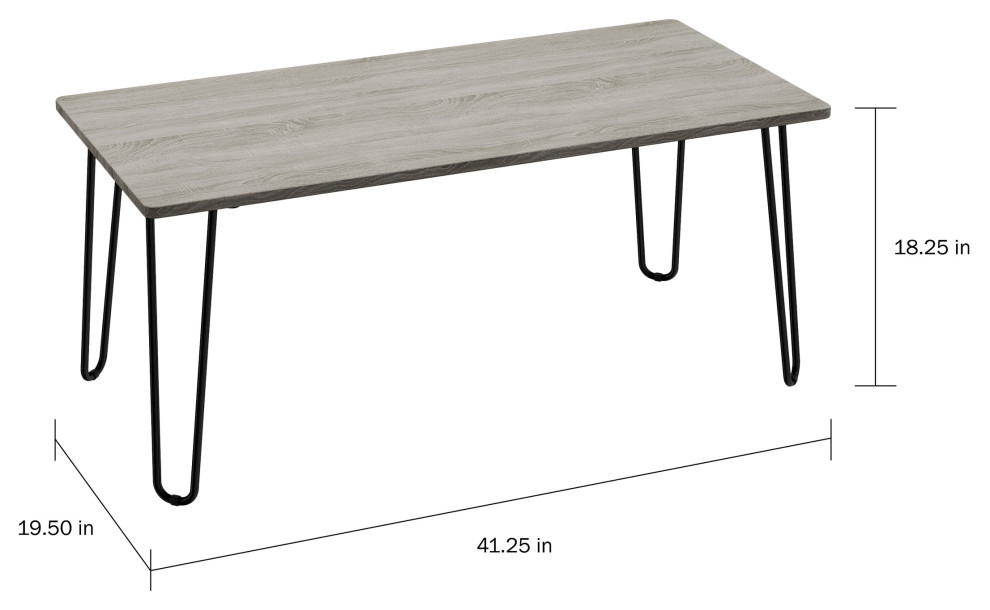 Small Coffee Table With Hairpin Legs Modern Industrial Style Side Table   Industrial   Coffee Tables   by Trademark Global  Houzz