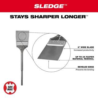 MW 6 in. SLEDGE SDS-MAX Floor Scraper 48-62-4096