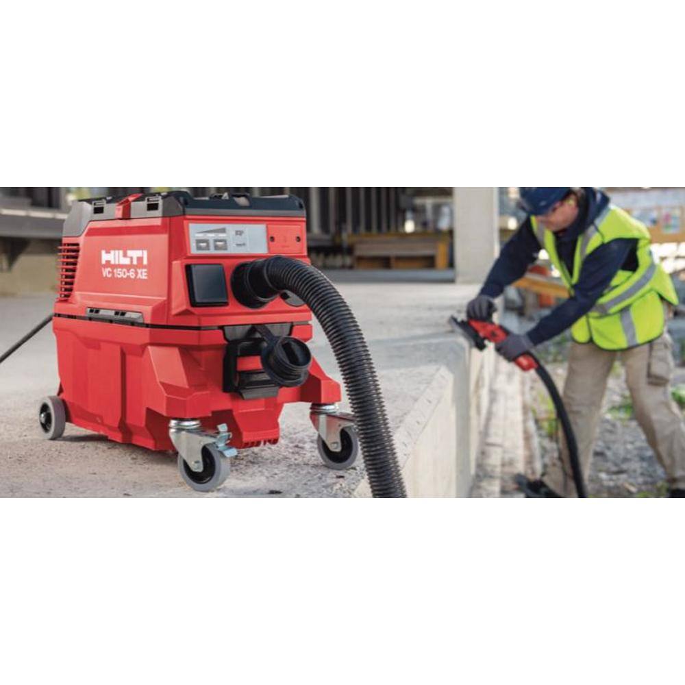 Hilti 120-Volt 150 CFM 6-XE 4 Gal. Compact WetDry Construction Vacuum with Strap and Adapter 3720112