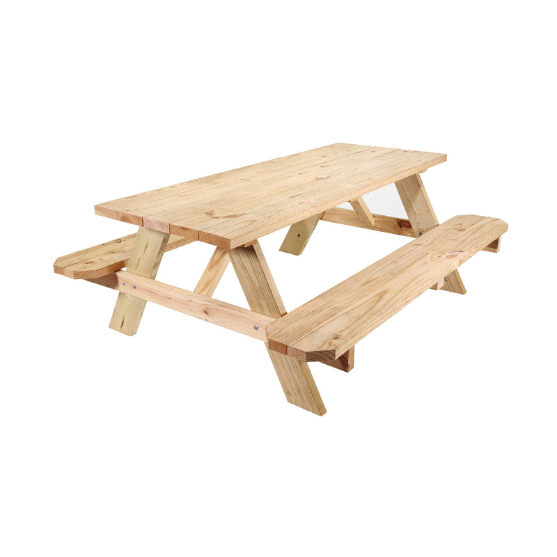 UFPED Wooden Picnic Table， Tan