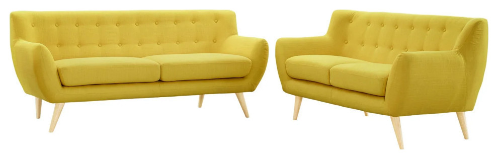 Marcy Sunny 2 Piece Living Room Set   Midcentury   Living Room Furniture Sets   by Virgil Stanis Design  Houzz