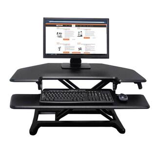 Victor 36 in. Corner Black Standing Desk with Adjustable Height Feature DCX650