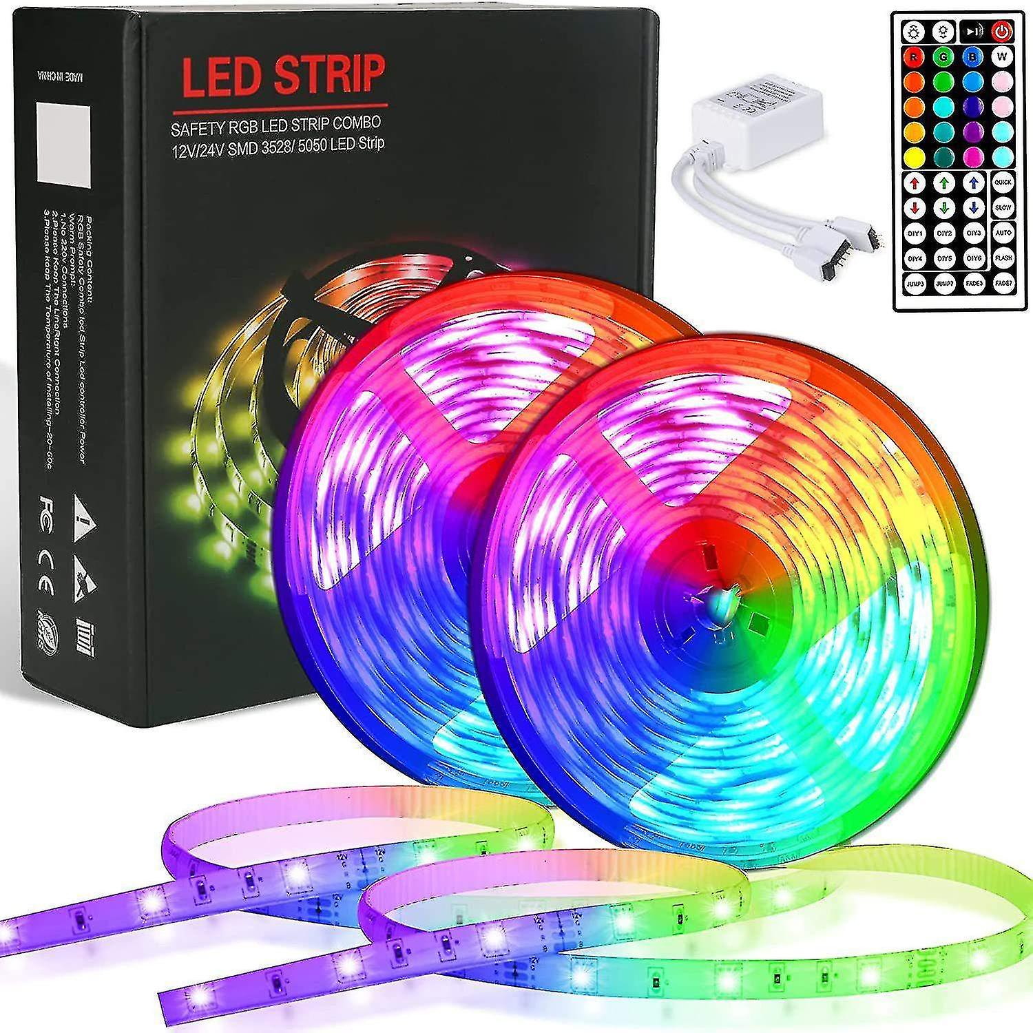 10m Bluetooth Led Strip 5050 Rgb Color Changing Light，controlled By Smartphone App44 Keys，synchroniz