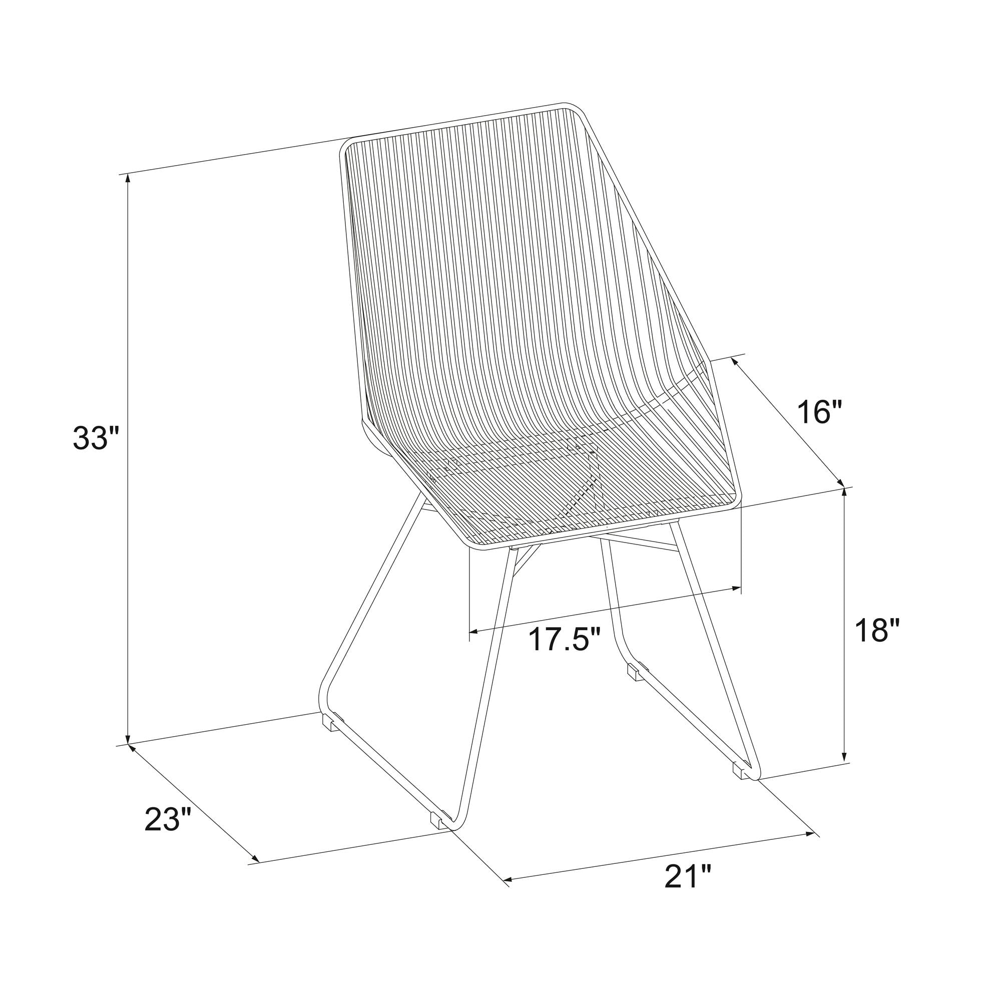 CosmoLiving Ellis Modern Metal Accent Chair， Gray Metal