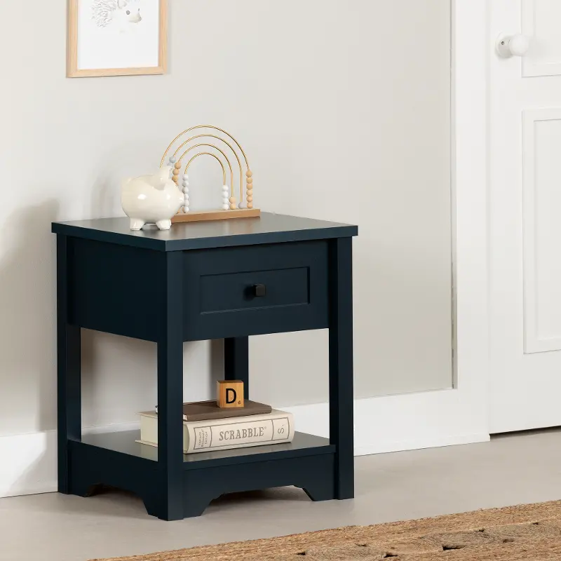 Hazen Navy Blue Nightstand