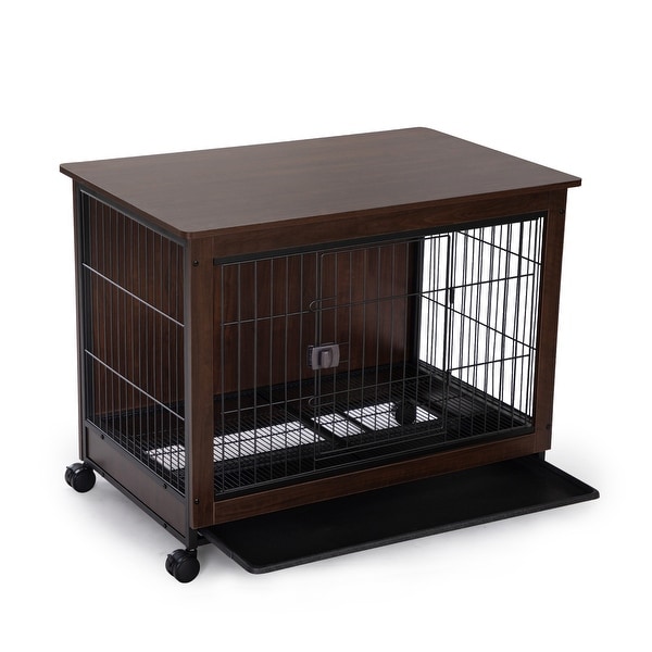 Side Table with Dog Cage Design， Small/ Medium/ Large Sizes to Choose