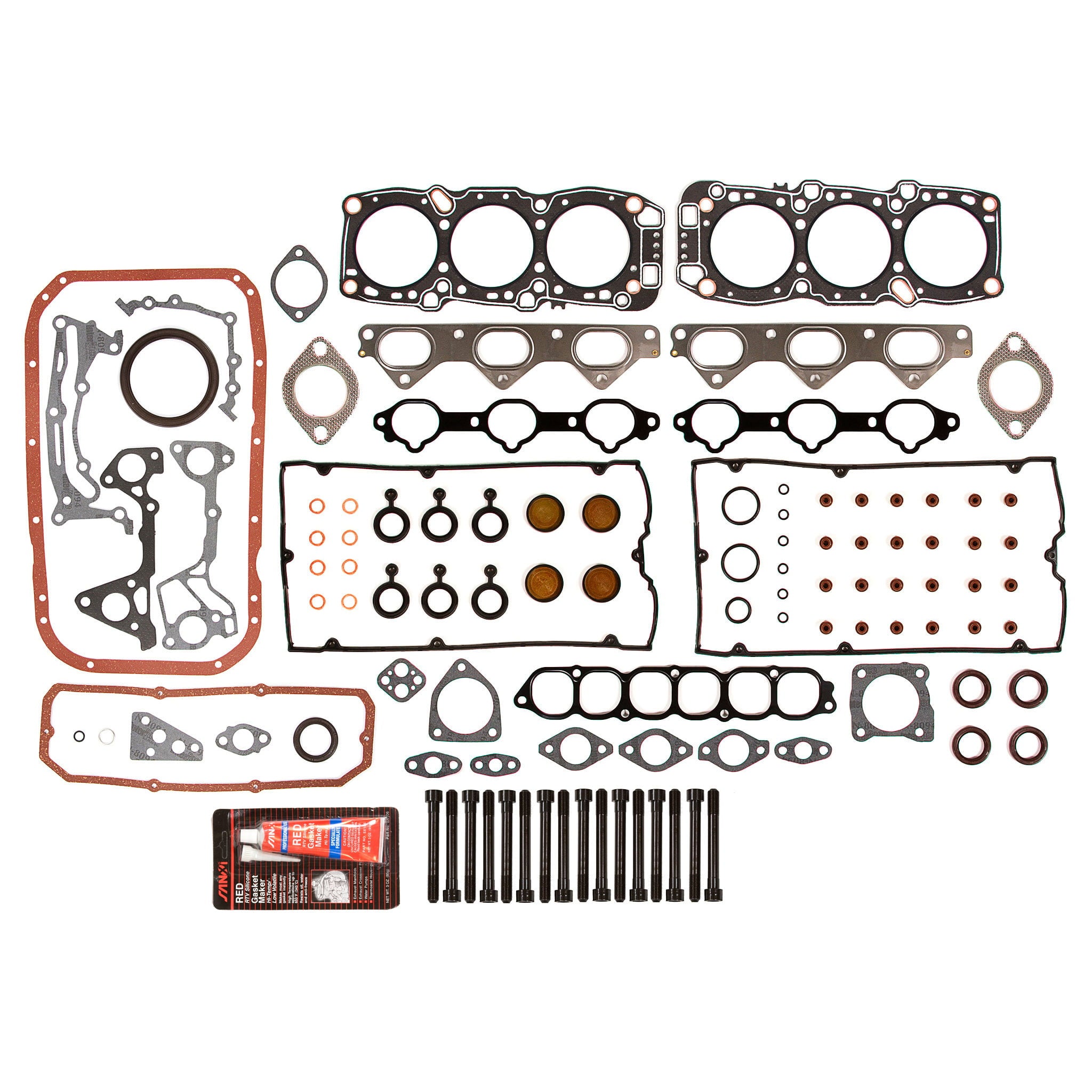 Evergreen FSHB5014 Full Gasket Set Head Bolts Fit 91-99 Dodge Stealth Mitsubishi 3000GT Turbo 6G72