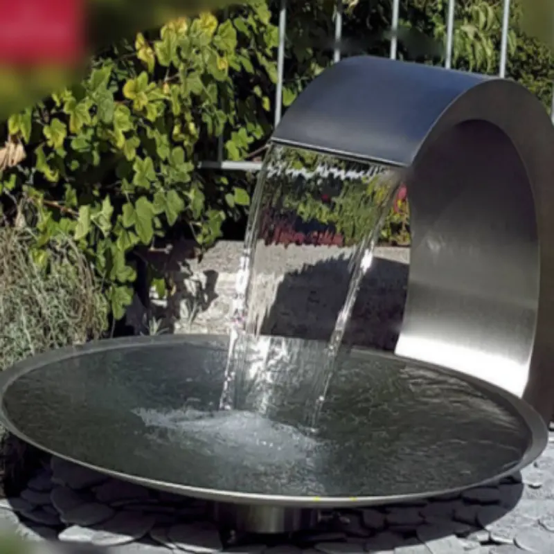 wholesale outdoor garden sculpture artificial waterfall  corten steel water features water fountain