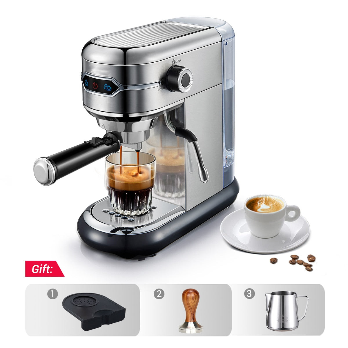 Semi Automatic Super Slim Coffee Maker- 19 Bar