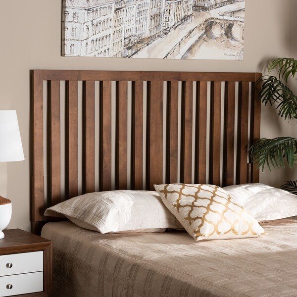 Oren Modern Ash Walnut Finished Wood Headboard - - 32969789