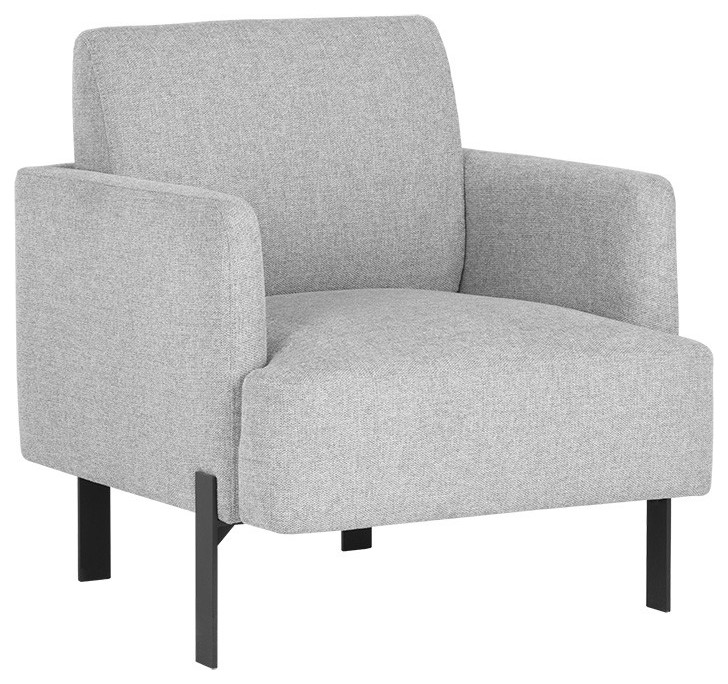 Lorilyn Lounge Chair  Belfast Heather Gray   Transitional   Armchairs And Accent Chairs   by Sunpan Modern Home  Houzz