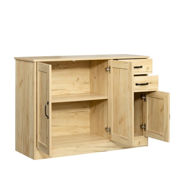 Modern Wood Buffet Sideboard with 2 doorsand1 Storage and 2drawers -Entryway Serving Storage Cabinet Doors-Dining Room Console