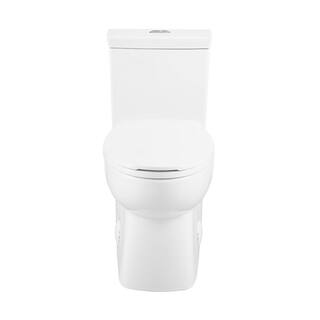 Swiss Madison Classe 1-Piece 0.8 GPF1.28 GPF Dual Flush Elongated Toilet in White Seat Included SM-1T117