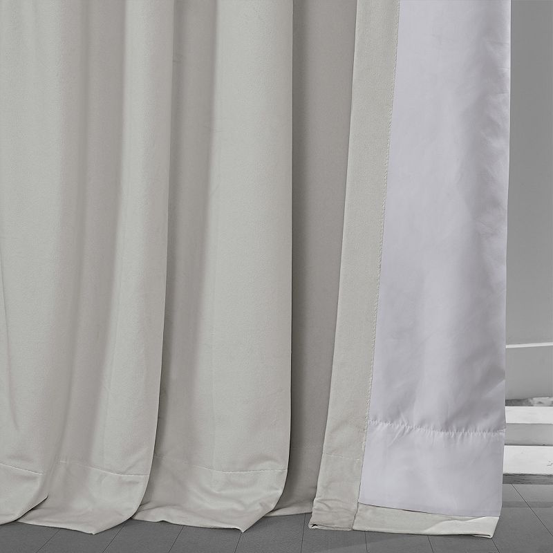 EFF Blackout 1-Panel Velvet Window Curtain