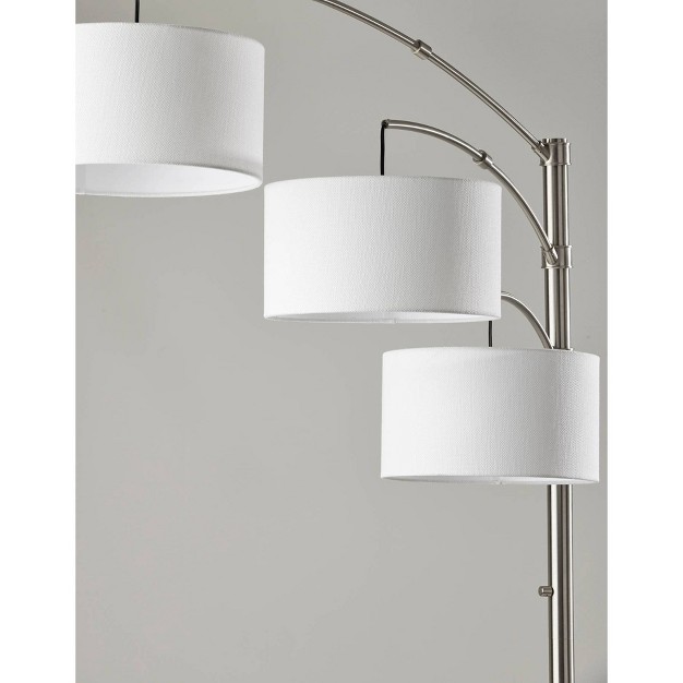 Cabo Arc Lamp Brushed Steel Adesso