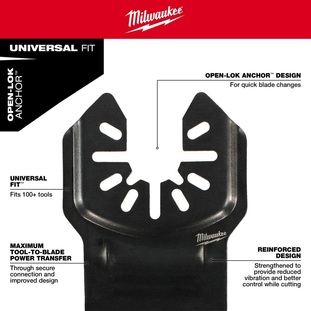 Milwaukee NITRUS CARBIDE Extreme Metal Universal Fit OPEN LOK Multi Tool Blade 5pk 49-25-1565 from Milwaukee