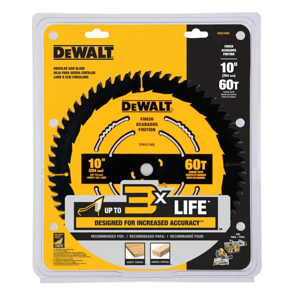 DEWALT 10 60T Finish Saw Blade