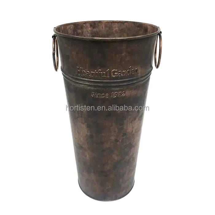 Wholesale retro country home garden decor bucket  metal vase for flower shop